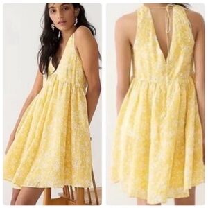 JCrew Yellow Floral Swing Dress